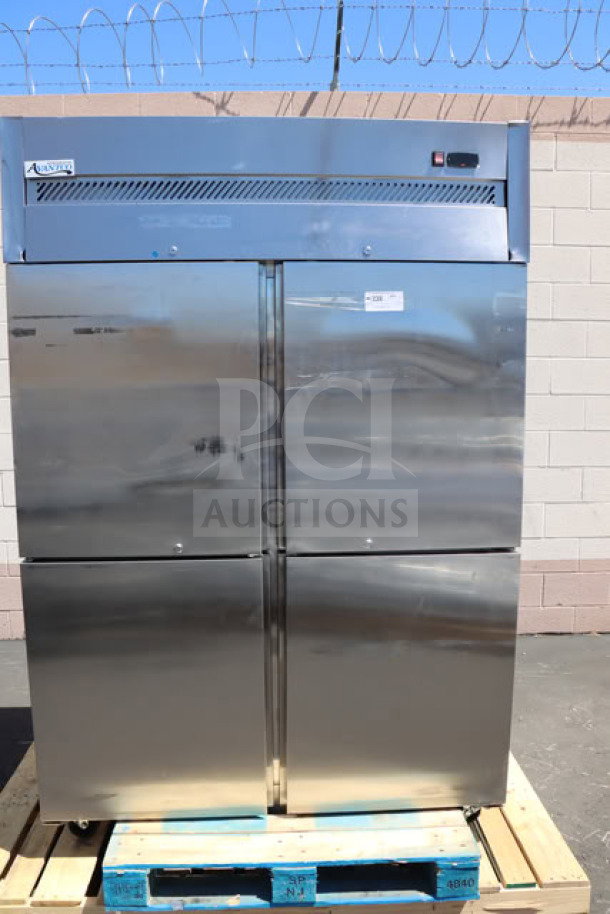 Brand new Avantco Z2-F4-K 54" stainless steel reach-in freezer with minor scratches and dents, 115V, 8.5A, 780W.