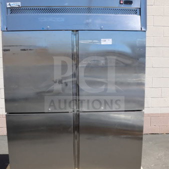 Brand new Avantco Z2-F4-K 54" stainless steel reach-in freezer with minor scratches and dents, 115V, 8.5A, 780W.
