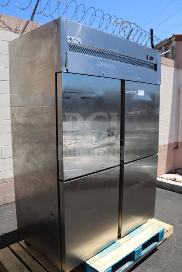 Avantco Z2-F4-K 54" solid half door stainless steel reach-in freezer; minor scratches and dents; serial #461626602.
