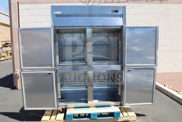 Brand new Avantco Z2-F4-K 54" solid half-door stainless steel reach-in freezer. Minor scratches and dents. Serial #461626602.
