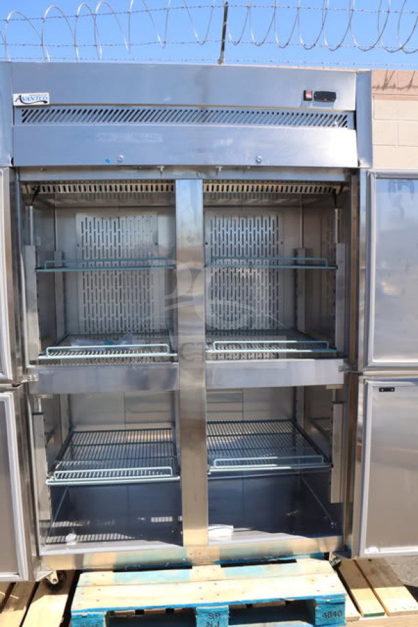 Avantco Z2-F4-K 54" solid half door stainless steel reach-in freezer, minor scratches and dents, serial #461626602.