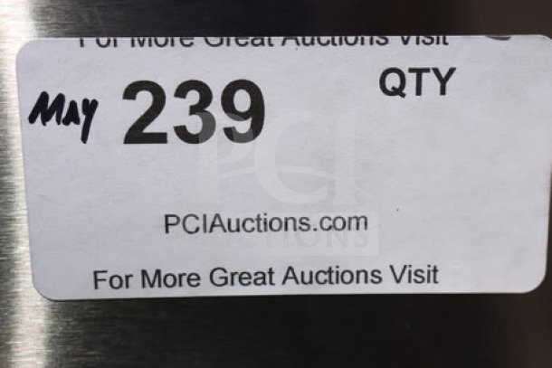 Brand new scratch-n-dent Halifax PSPHO1048 commercial kitchen hood system label, serial TX230065, 115/230V, 1,265W.