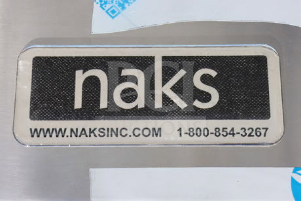 Brand label on Halifax PSPHO1048 kitchen hood system, featuring "naks" with contact details.