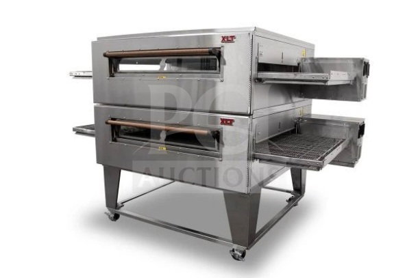 Brand new XLT 3255 H Series conveyor oven, single unit. 32" wide conveyor, 55" cooking chamber, natural gas, scratch-n-dent condition.
