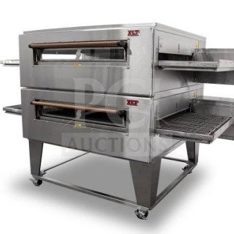 BRAND NEW SCRATCH-N-DENT! XLT 3255 H Series Triple Stacked Series Compact Natural Gas Single Conveyor Oven - 32" Wide Conveyor, 55" Long Cooking Chamber. Serial #: 141445-0-3-2020. Only includes (1) Oven. See Photos.