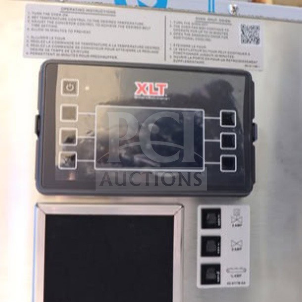 Brand new XLT 3255 H Series conveyor oven control panel, featuring digital display and operational buttons. Serial: 141445-0-3-2020.