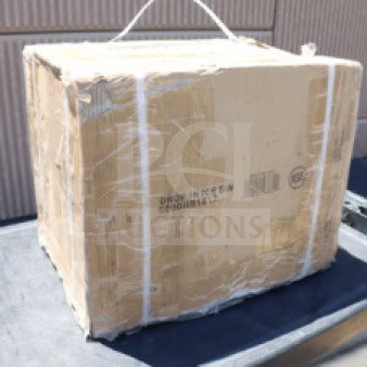 Regency 18" x 12" Stainless Steel Drop-In Ice Bin, model 600DIIB1812, in damaged packaging.