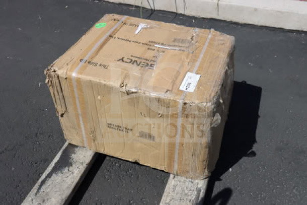 Brand new Regency 600GTNC15 30 lb. 15 GPM grease trap in damaged packaging, 2" non-threaded connections, non-PDI certified.