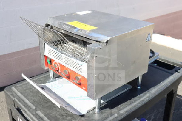 BRAND NEW Avantco T3600B Conveyor Toaster, 14.5" wide, 3" opening, 3600W, bent cord prong, serial 5002725184T3600B.