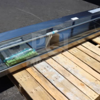 Brand new Hoshizaki HNC-210BA-R-SLH sushi display case, 83", right side compressor, 115V, serial P000839K, on pallet.