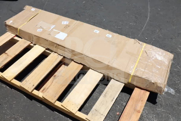 BRAND NEW Regency Space Solutions 600LC16125KK black 6-tier locker in damaged box on pallet.
