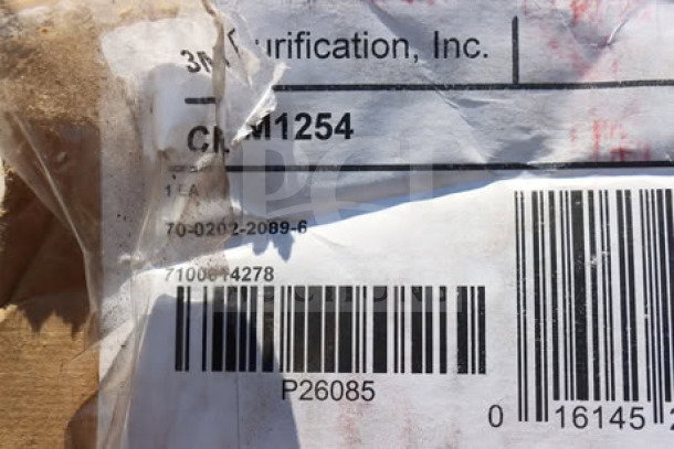 BRAND NEW 3M Water Filtration CFSM1254 Vinylester Water Softener brine tank. Label with model and serial number visible.