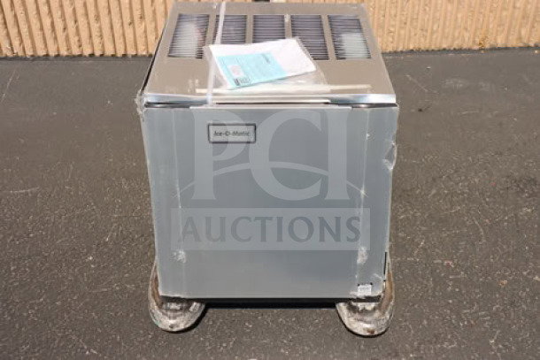 Brand new Ice-O-Matic CIM0320HA90 ice machine, 325 lb capacity, air-cooled, missing panel hardware, scratch-n-dent condition.