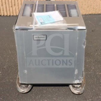 Brand new Ice-O-Matic CIM0320HA90 ice machine, 325 lb capacity, air-cooled, missing panel hardware, scratch-n-dent condition.