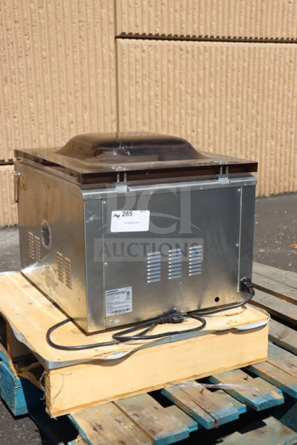 VacPak-It VMC16 Chamber Vacuum Packaging Machine, stainless steel, 16" seal bar, oil pump, 120V, minor scratches, serial: MC211002410001193.