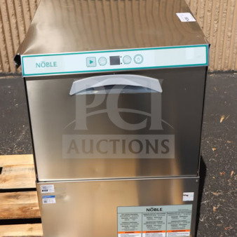 Noble Warewashing LT-UC24 undercounter dishwasher, scratch-n-dent condition, stainless steel, low-temperature, 120V, 1 phase.