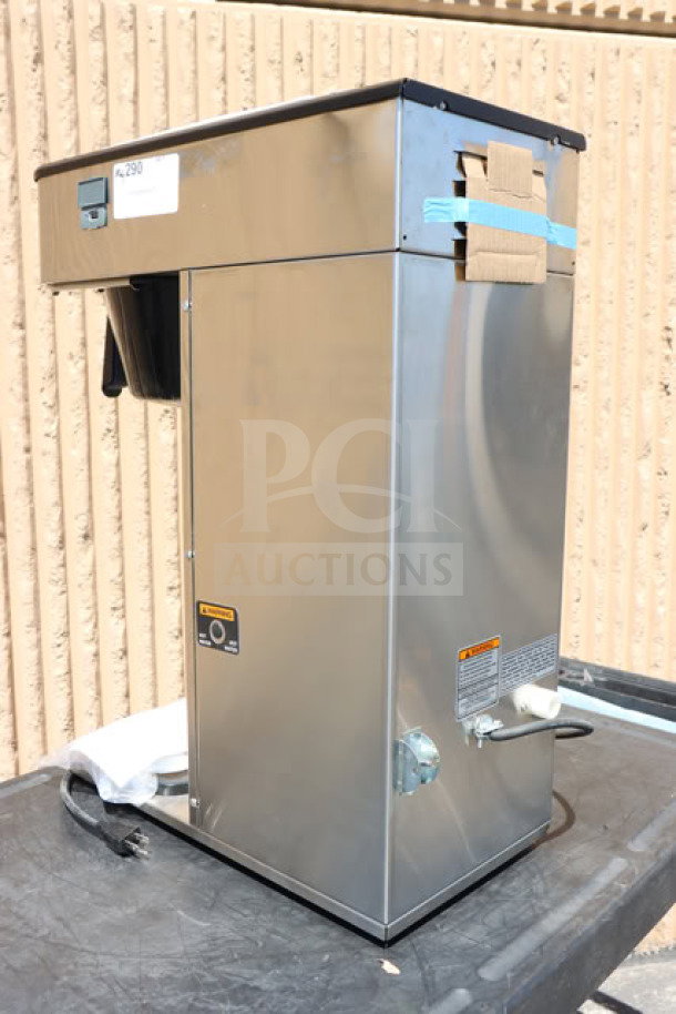 Brand new Bunn 53100.0001 BrewWISE ICB-DV coffee brewer, stainless steel, dual voltage, minor scratches, serial ICB0135532.
