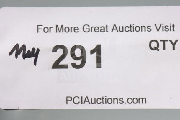 Sticker label showing "May 291 QTY" with PCIauctions.com in black text.
