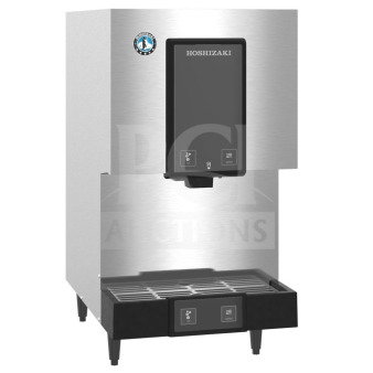 Hoshizaki DCM-271BAK ice maker and water dispenser, ADA compliant, air-cooled, 10 lb capacity, minor scratches, serial #Q01166M.