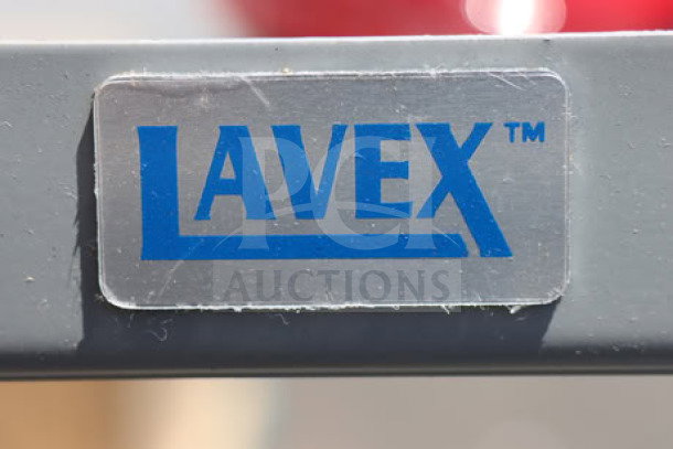 BRAND NEW Lavex 257LSUC24363 steel utility cart, 36"x24"x35", three shelves, fully welded, minor scratches and dents.