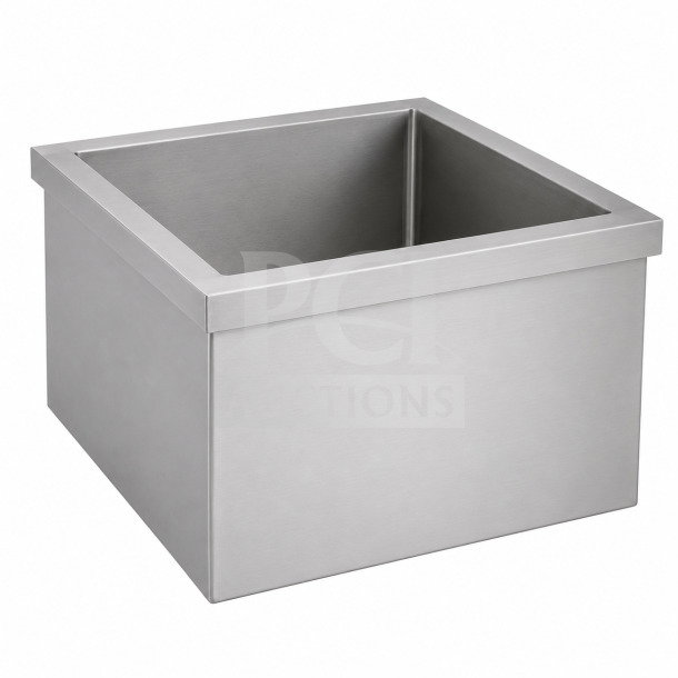Regency 600SM242412 29" stainless steel mop sink, new, 24" x 24" x 12", 16-gauge, slight box damage.