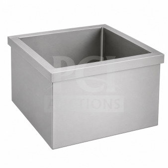 Regency 600SM242412 29" stainless steel mop sink, new, 24" x 24" x 12", 16-gauge, slight box damage.