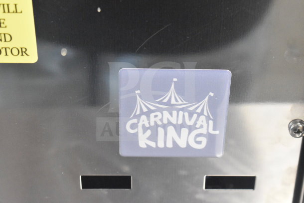 Carnival King Aurora 2 granita machine, scratch and dent, 120V, 1 phase, visible logo, stainless steel finish.