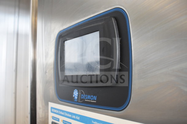 2021 Desmon GBF-15+ETL stainless steel blast chiller with touchscreen display and labeled job aid. 220V, 3 phase.