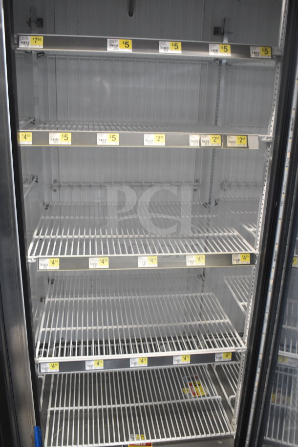 2017 True GDM-72F-HC commercial 3-door freezer merchandiser, clean, tested, working, 115/208-230 volts, 1 phase.