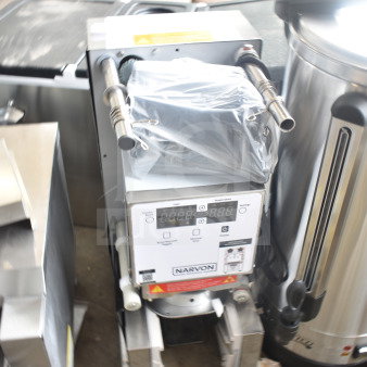 Brand new Narvon 378CSFA automatic cup sealing machine, 2025 model, 110V, 1 Phase. Includes digital display and controls.
