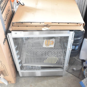 Brand new Carnival King 382HPW18D2S 18" warmer, 120V, 1-phase, minor scratches, enclosed in partial packaging.