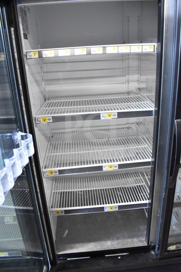 2017 True GDM-72-HC Commercial 3-Door Cooler, 115V, clean, shelves intact, tested and working, perfect for merchandising.