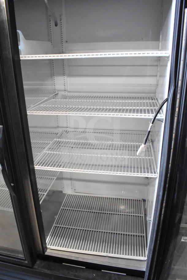 2017 True GDM-49-HC 2 Door Reach-In Cooler Merchandiser, 115V, 1 Phase, tested, working, spacious interior shelving.