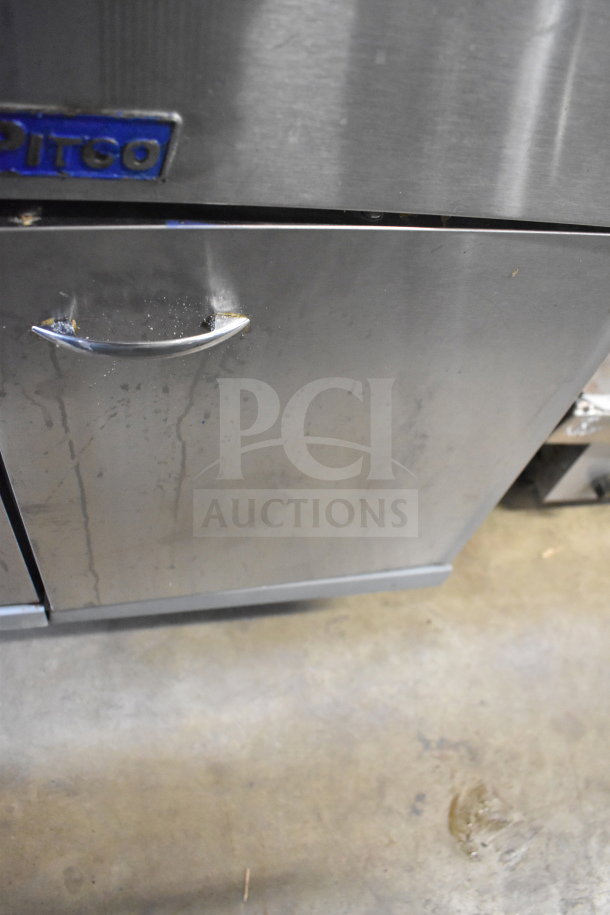2016 Pitco Frialator 35C deep fat fryer, commercial floor style, natural gas, 90,000 BTU, stainless steel, good condition.