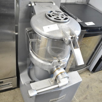Robot Coupe R25-T 25L vertical cutter mixer food processor, 240V, 3-phase. Industrial design, metal finish, used condition.