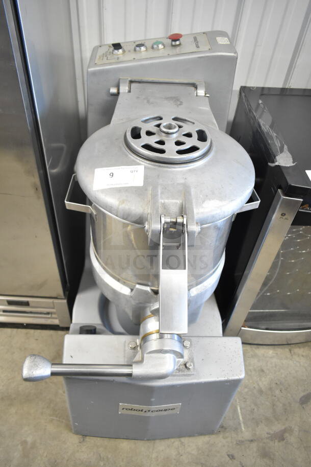 Robot Coupe R25-T 25L vertical cutter mixer, 240V, 3 phase, stainless steel, includes control panel.