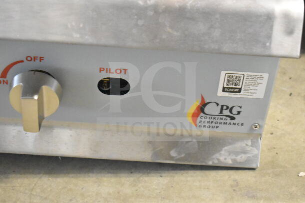2025 Cooking Performance Group 36" natural gas countertop radiant charbroiler, model 351CRCPG36NL, in clean condition.