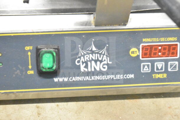 2021 Carnival King 382WBM26DGT Non-Stick Double Belgian Waffle Maker, digital timer, temperature controls, 120V.