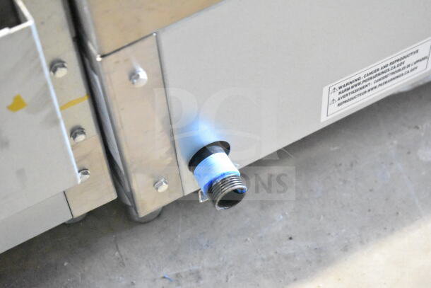 2025 Vesta C36CB-SR gas charbroiler connections, showing durable construction; 105,000 BTU power.