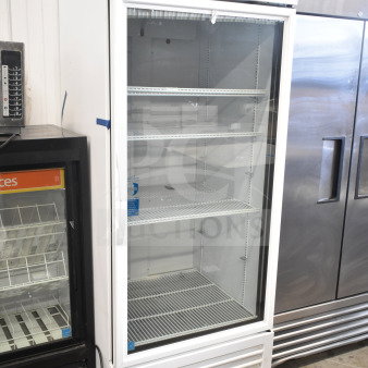 2021 True TSCI-600R-G-PH commercial cooler; single glass door, reach-in style, 115 volts, 1 phase, excellent condition.