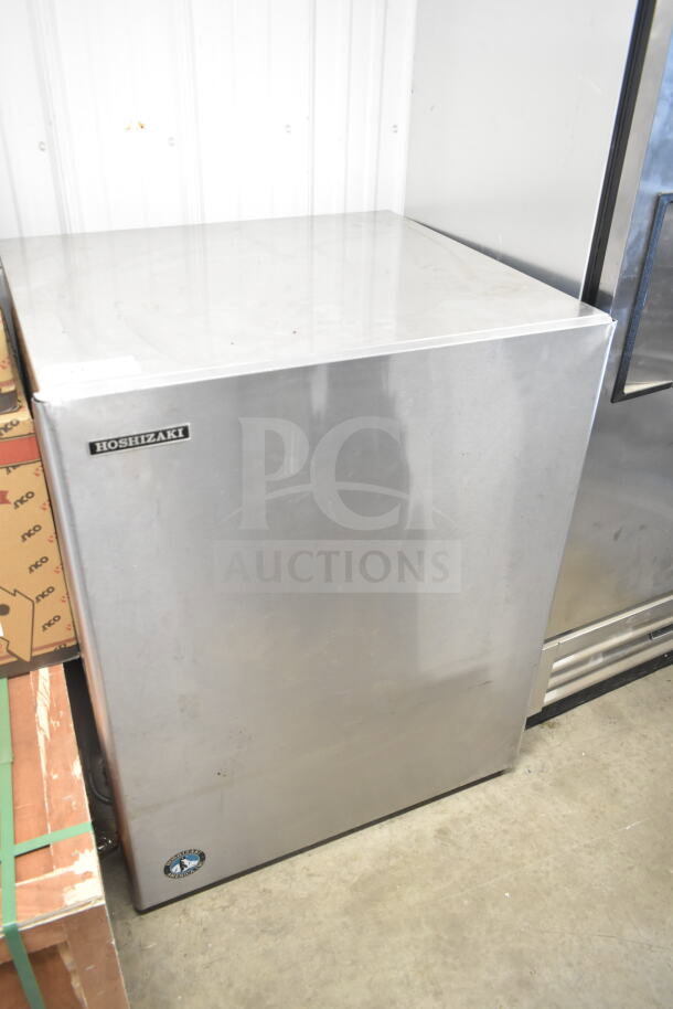 Hoshizaki Commercial Ice Machine Head, stainless steel, gently used, visible Hoshizaki logo, professional-grade.