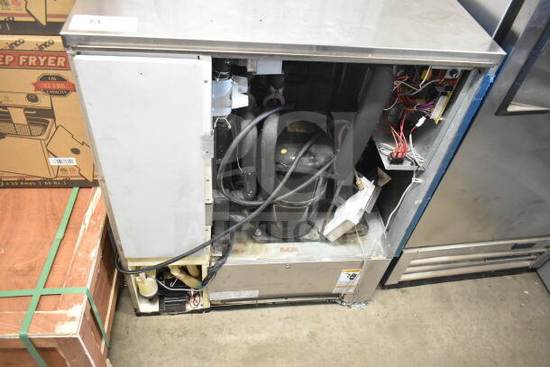 Hoshizaki Commercial Ice Machine Head, open front panel showing internal components, good condition, visible wiring.