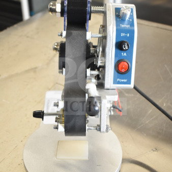 DY-8 Direct Heat Coding Machine, 110V, 1 Phase. Model DY-8. Features temperature dial, power switch, compact design.