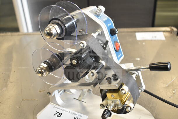 DY-8 Direct Heat Coding Machine, model DY-8, 110V, 1 phase, features manual lever and control panel. Ideal for labels.