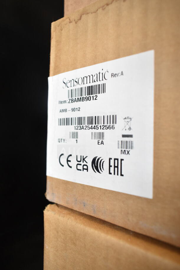 Sensormatic ZBAMB9012 Label Deactivator box showing item barcode and model details.