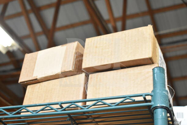 4 Sensormatic 0352-0659-01 Ethernet Isolators, boxed on a shelf. Unopened, auction for four isolators.