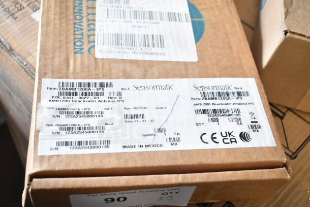 Sensormatic Remote Alarm Module Kit, Deactivator Antenna, ZBSMP-B2 Mount; new in packaging, model ZBAMB1200A-IPS.
