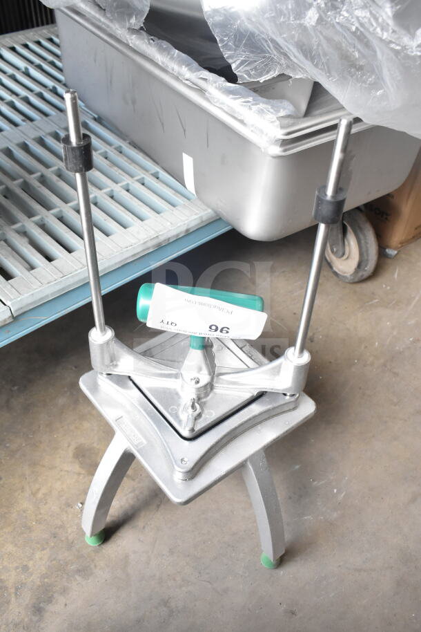BRAND NEW Garde 181DC14 1/4" heavy-duty vegetable dicer, minor scratches, sturdy metal frame, labeled "96".