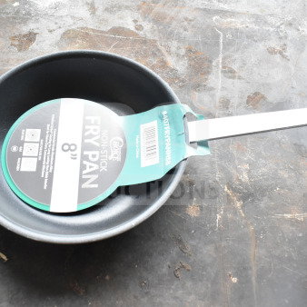Choice 8" Aluminum Non-Stick Fry Pan, new condition, scratch and dent, visible label, ideal for versatile cooking.