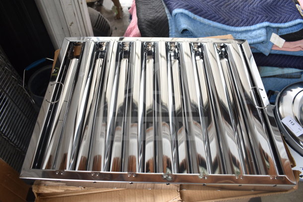 BRAND NEW 190HFC1616S stainless steel hood filter, 16"x16"x2", scratch and dent condition, reflective finish.